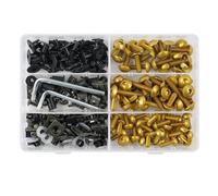 Tuercas pernos Kit De Tornillos Y Tuercas Para Carenado Motocicleta Para Yamaha MT09 MT-09 MT 09 223 Piezas Clips Fijación Para Carrocería Kit Tornillos Carenado Motocicleta(Oro)