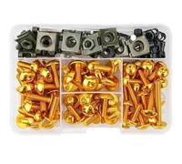 Tuercas pernos Kit De Tuercas Y Tornillos Carenado Para Motocicleta Para Ducati 899 190 Piezas Clips Sujeción Pernos Fijación Carrocería Kit Tornillos Carenado Motocicleta(Oro)