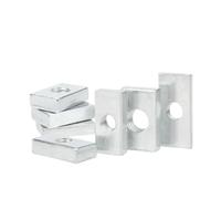 Tuercas rectangulares 10/50 piezas Tuercas cuadradas M3 M4 M5 M6 M8 rectangulares deslizantes delgadas for bloque Accesorio de perfil aluminio(10pcs,M8x25x15x5)