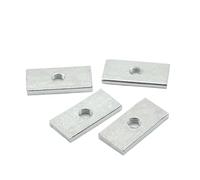 Tuercas rectangulares 10/50 piezas Tuercas cuadradas rectangulares deslizantes delgadas for bloque Accesorio de perfil aluminio M3 M4 M5 M6 M8(50pcs,M4x14x11x3)
