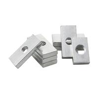 Tuercas rectangulares 10-50 piezas Tuercas cuadradas, rectangulares y de bloque deslizante delgadas M3, M4, M5, M6 M8. Acero al carbono cincado. Accesorio for perfiles aluminio(50pcs,M3x12x6x2.5mm)