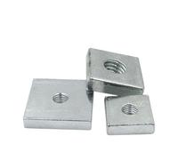 Tuercas rectangulares 20/40 uds/lote Tuerca cuadrada M3 M4 M5 M6 Bloque cuadrangular delgado(40pcs,M5x8x8x4mm)