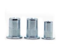 Tuercas remachables de cabeza plana acero inoxidable 304, insertos tuerca remachable for tornillos, M3, M4, M5, M6, M8, M10, M12, 5 unidades, 10(Blue Zinec Plated,M3 10pcs)