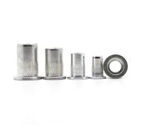Tuercas remachables de cabeza plana acero inoxidable 304, insertos tuerca remachable for tornillos, M3, M4, M5, M6, M8, M10, M12, 5 unidades, 10(Aluminum,M12 5pcs)