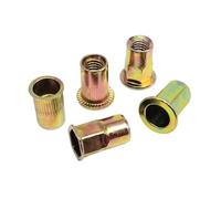Tuercas Remachables Insertar remache tuerca rosca cabeza plana pequeña avellanada semihexágono hexagonal Rivnut Nutsert acero al carbono(Type D,30pcs M10)
