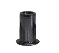 Tuercas remachables planas de acero al carbono negro, inserto roscado de cabeza plana, M3, M4, M5, M6, M8, M10 y M12, 1-50 unidades(M6(5pcs))