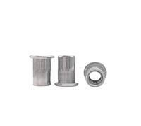Tuercas remachables roscadas de cabeza plana, Tuerca de remache cabeza plana acero al carbono y inoxidable 304 M3-M12 10/20/50 piezas(Onecolor,M6(10pcs))