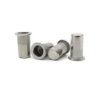 Tuercas remachables roscadas de cabeza plana, Tuerca de remache extremo cerrado cuerpo rayas verticales sellada cabeza plana SUS304 M3 M4 M5 M6 M8 M10(M3 (20pcs))