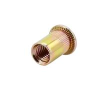 Tuercas remachables roscadas de cabeza plana, Tuerca Remache de Cabeza Plana Acero Inoxidable al Carbono Negro M3-M12 98 piezas(Onecolor)