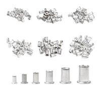 Tuercas remachables roscadas de cabeza plana, Tuerca Remache de Cabeza Plana Aluminio 20 piezas M3 M4 M5 M6 M8 M10(M5)