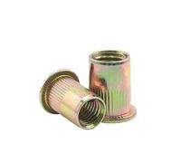 Tuercas Remachables Tuercas de remache ciego de acero inoxidable, insertos roscados chapados en zinc for paneles de carcasa, 2-30 Uds.(Yellow zinc plated,M56)