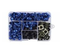 Tuercas Tornillos Pernos Compatible Con Yamaha Para TRX 850 FZS600 FZS 600 FZR250 FZR 250 TZR50 TZR 50 Para MT25 MT 25 Kit Tornillos De Carenado De Motocicleta Clips De Tuerca(Blue)
