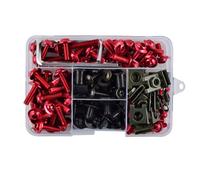 Tuercas Tornillos Pernos Compatible Con Yamaha Para TRX 850 FZS600 FZS 600 FZR250 FZR 250 TZR50 TZR 50 Para MT25 MT 25 Kit Tornillos De Carenado De Motocicleta Clips De Tuerca(Red)
