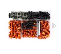 Tuercas Tornillos Pernos Compatible Con Yamaha Para TRX 850 FZS600 FZS 600 FZR250 FZR 250 TZR50 TZR 50 Para MT25 MT 25 Kit Tornillos De Carenado De Motocicleta Clips De Tuerca(Orange)