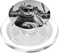 Türkiye Gato En La Mezquita Azul Y Mezquita Sultán Ahmed PopSockets PopGrip para MagSafe