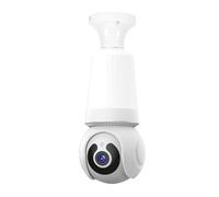 Tuesoa Cámara con Bombilla de 3 MP Bombilla y Cámara de 360° Cámara de Vigilancia de Seguridad con Conversación Bidireccional WiFi 2 en 1 No Se Requiere Cableado para Interiores A