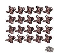 Tuesoa CóDigo de Esquina de Mariposa de CombinacióN ExtraíBle, Soportes de Esquina en áNgulo, Soportes de Estante de Alta Resistencia, Soporte en L, (Bronce Rojo)