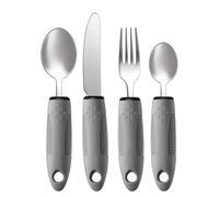 Tuesoa Juego de Utensilios Adaptativos, Utensilios Adaptativos 4 Piezas para Temblores de Manos, Ancianos, Artritis, Utensilios Acumulados en Parkinson