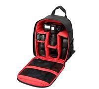 Tuesoa Mochila Multifuncional para CáMara, Bolsa Impermeable para CáMara al Aire Libre para Senderismo, Viajes, Deportes, Color Rojo
