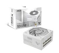 TUF Gaming 1000W Gold White Edition - Fuente de alimentación Totalmente Modular, 80+ Gold, componentes de Grado Militar, Doble rodamiento de Bolas, Ventilador Axial-Tech, Revestimiento de PCB