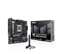 TUF Gaming B850M-PLUS WIFI7 - Placa Base AMD B850 mATX, 14+2+1 80A DrMOS, DDR5, PCIe 5.0, 3 Ranuras M.2, WiFi 7, Ethernet de 2.5 GB, DisplayPort, HDMI, USB-C Trasero de 20 Gbps y USB-C Frontal de 10