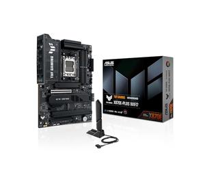 TUF Gaming X870E-PLUS WIFI7 Placa Base AMD X870E ATX con 16+2+1 80A, Compatible con DDR5 con AEMP, PCIe 5.0x16 con Ranura PCIe Q-Release Slim, Cuatro Ranuras M.2, WiFi 7 con Antena ASUS