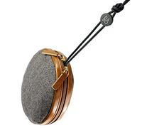 Tuff-Luv Herringbone Tweed NFC caso de viajes para el enlace Bang & Olufsen Beoplay A1 Bluetooth Speaker- Marrón