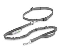 Tuff Mutt Correa de Perro Manos Libres, una Correa para Correr para Perros Que es una Gran Correa de Cintura para pasear Perros, Correa elástica de Doble asa con Costuras Reflectantes y cinturón