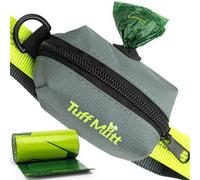 Tuff Mutt El soporte para bolsas de excrementos se fija a la correa del perro, incluye 1 rollo de bolsas de excremento clasificadas para la tierra, dispensador de bolsas de basura y tela ligera. Es un