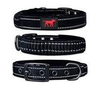 Tuff Pupper Collar Resistente de Nailon balístico con asa Tuff Pupper | Collar para Perro Reflectante Acolchado con herrajes Ajustables de Acero Inoxidable