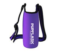 Tuff Pupper PupFlask - Portabotellas de Agua para Perros con Aislamiento de Neopreno y Correa Ancha Ajustable para el Hombro, Ideal para Viajes, Caminar, Senderismo Ultravioleta 40 onzas