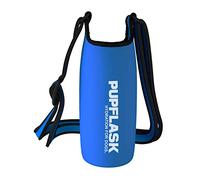 Tuff Pupper PupFlask - Portabotellas de Agua para Perros con Aislamiento de Neopreno y Correa Ancha Ajustable para el Hombro, Ideal para Viajes, Caminar, Senderismo Nebulosas Azules 40 onzas