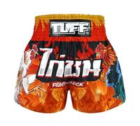 Tuff Sport Muay Thai - Pantalones cortos de boxeo, estilo tradicional, artes marciales mixtas, kickboxing, Tuf-ms675-org, Medium