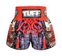 Tuff Sport Muay Thai - Pantalones Cortos de Boxeo, Estilo Tradicional, Artes Marciales Mixtas, Kickboxing, Tuf-ms657-rojo, Medium