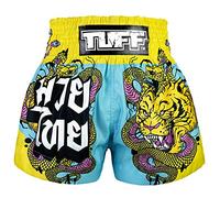 Tuff Sport Muay Thai - Pantalones Cortos de Boxeo, Estilo Tradicional, Pantalones Cortos de Entrenamiento MMA Kickboxing, Tuf-ms685-ltb, Medium