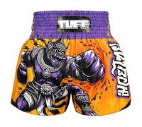 Tuff Sport Pantalones cortos de boxeo para Muay Thai, estilo tradicional, para entrenamiento de artes marciales mixtas (M, TUF-MS688-ORG)