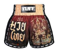 Tuff Sport Pantalones cortos retro para Muay Thai, pantalones cortos de boxeo, corte delgado, MMA, kickboxing, entrenamiento, ropa de entrenamiento, Tuf-msc101-rojo, Large