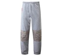 TuffStuff - Grey Work Jogger - XXL - Drawcord Waistband - Hammer Loop - Knee Pad Pockets - Men's Work Trousers - Comfortable Trousers for Men