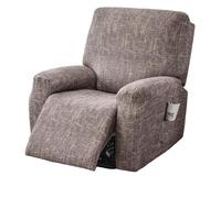 Tufkiss Funda de Sillón Relax Alta Elasticidad para Sillón Relax Reclinable Funda Reclinable 4 Piezas con Bolsillos Laterales, Extraíbles y Lavables Fundas Protector(D)