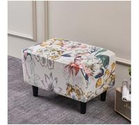 Tufkiss Funda Otomana Rectangular impresión De Reposapiés De Sofá, Funda para Taburete Elástica Extraíble Protector De Puff con Parte Inferior Elástica(1#)