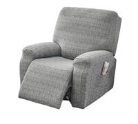 Tufkiss Fundas para Sillón Relax Reclinable 4-Piezas Elásticas Moderna Cubierta Protectora de Butaca para el Hogar Sala de Estar Teatro Oficina Fácil de Instalar y Lavable Fundas de Sillón(E)