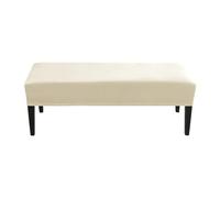 Tufkiss Velvet Cuadradas Funda Otomana Protector de Puff Funda Protectora Rectángulo Fundas de Reposapiés Sofá para Taburete Otomanas Muebles de Reposapiés con Parte Inferior Elástica(Beige)