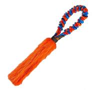 Tug-E-Nuff Dog Gear Juguete de Bolsillo con Cuerda elástica para Perros | Ideal para el adiestramiento Interactivo de Perros de Todas Las Edades | 33 cm (13 Pulgadas) de Longitud Patrón Naranja