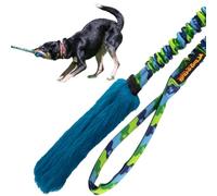 Tug-E-Nuff Dog Gear Juguete elástico Brillante y Duradero para Perros | para adiestramiento Interactivo y Perros de Todas Las Edades | Tamaño 22.5 Pulgadas Patrón Verde
