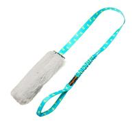 Tug-E-Nuff Juguete de piel sintética chirriante para perros para entrenamiento (verde azulado)
