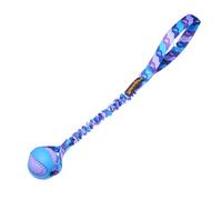 Tug-E-Nuff - PowerBall Bungee Tug | Mango elástico que absorbe los golpes | Juguete de pelota duradero para perros | Ideal para entrenamiento interactivo de perros y perros de todas las edades | 43 cm