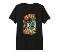 Tug TO The Lane Perro Flyball Relevos Camiseta Premium