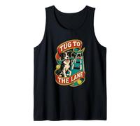 Tug TO The Lane Perro Flyball Relevos Camiseta sin Mangas
