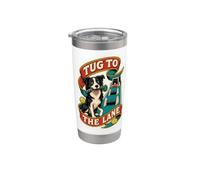 TUG TO THE LANE Perro Flyball Relevos Vaso térmico de acero inoxidable de doble pared