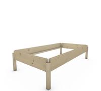 TUGA - Holztech Horst - Juego de cama (2 unidades, 70 x 140 cm, 34 cm, madera maciza de abeto)